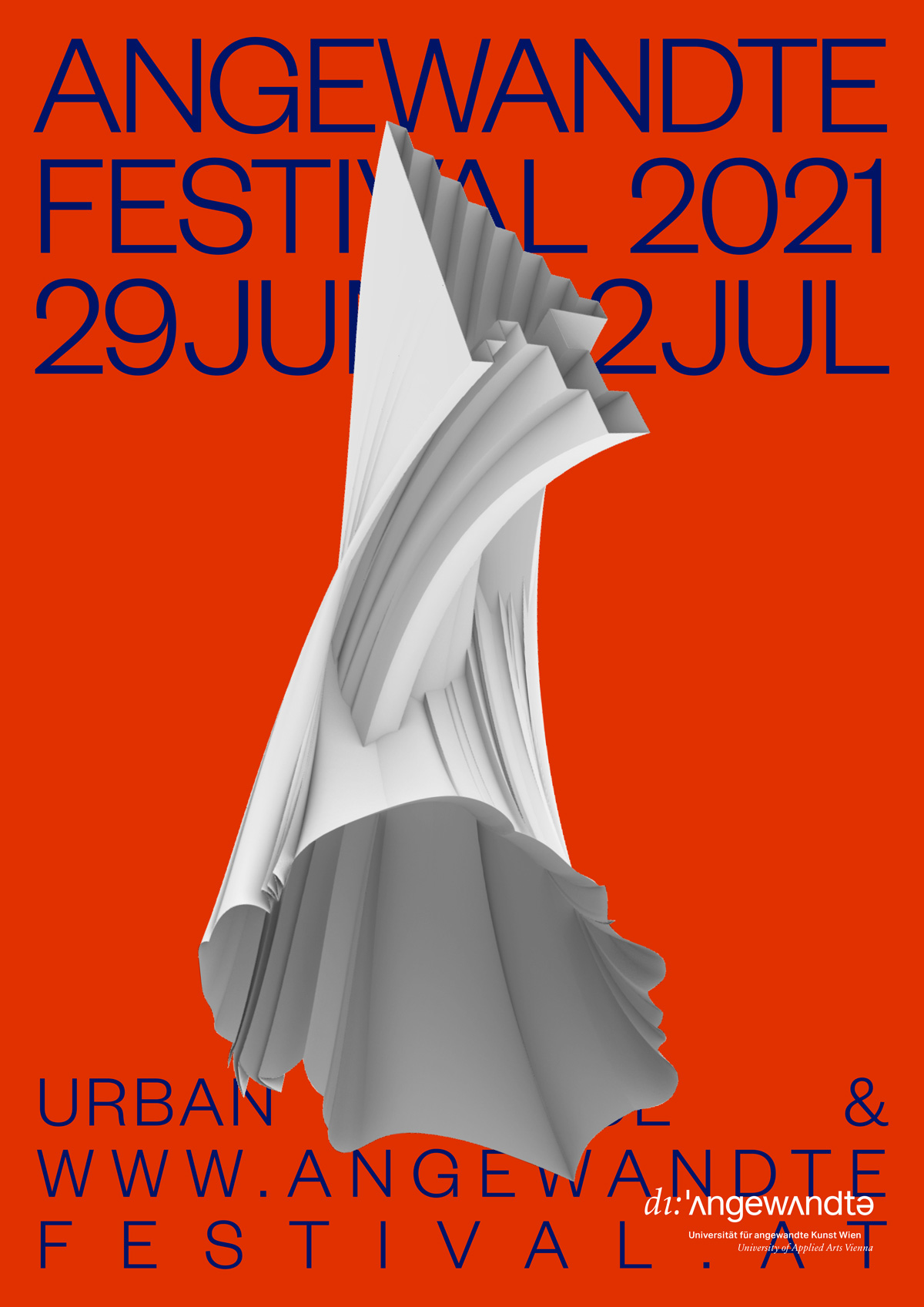Angewandte Festival poster red